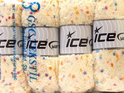 4x100gr. PUFFY POMPOM Mikro Fiber Açık Sarı Yumoş Bük. Sakallı Bük., Kışlık, Bebe, Kalın