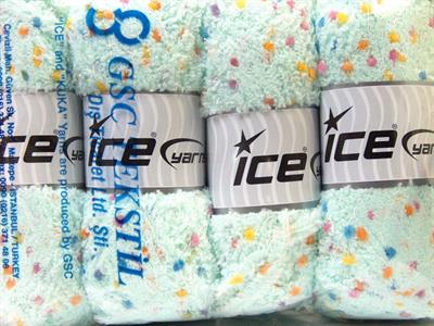 4x100gr. PUFFY POMPOM Mikro Fiber Nane Yeşil Yumoş Bük. Sakallı Bük., Kışlık, Bebe, Kalın