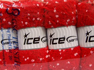 4x100gr. PUFFY POMPOM Mikro Fiber Kırmızı Yumoş Bük. Sakallı Bük., Kışlık, Bebe, Kalın