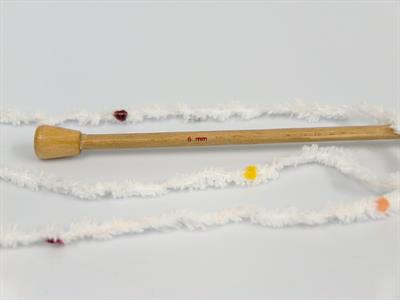 4x100gr. PUFFY POMPOM Mikro Fiber Beyaz, Gökkuşağı Yumoş Bük. Sakallı Bük., Kışlık, Bebe, Kalın