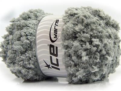 4x100gr. PUFFY POPCORN Mikro Fiber Açık Gri Yumoş, Sakallı, Kışlık, Ponpon, Çok Kalın
