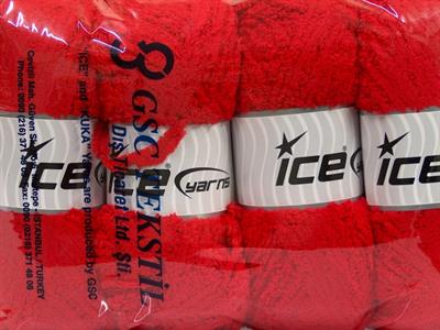 4x100gr. PUFFY Mikro Fiber Kırmızı Yumoş, Sakallı, Kışlık, Bebe, Kalın