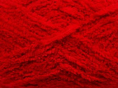 4x100gr. PUFFY Mikro Fiber Kırmızı Yumoş, Sakallı, Kışlık, Bebe, Kalın