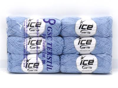 6x50gr. PUNCH Pamuk Bebe Mavisi Yazlık İplikler, Pamuk