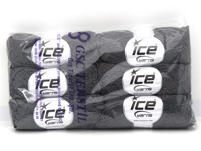 6x50gr. PUNCH Pamuk Koyu Gri Yazlık İplikler, Pamuk