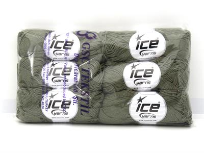 6x50gr. PUNCH Pamuk Açık Haki Yazlık İplikler, Pamuk