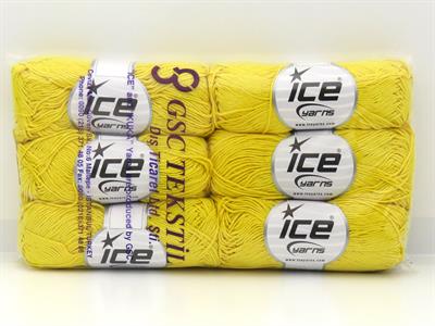 6x50gr. PUNCH Pamuk Sarı Yazlık İplikler, Pamuk