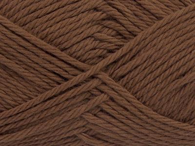 8x50gr. PURE COTTON Pamuk Koyu Kahverengi Bebe, Yazlık İplikler, Pamuk, Düz iplikler, %100 Pamuk, Worsted