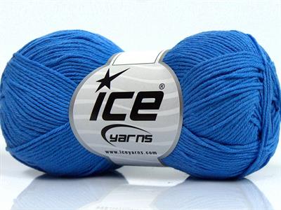 8x50gr. PURE COTTON FINE Pamuk Mavi Bebe, Yazlık İplikler, Pamuk, %100 Pamuk
