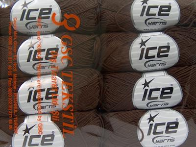 8x50gr. PURE COTTON FINE Pamuk Kahverengi Bebe, Yazlık İplikler, Pamuk, %100 Pamuk