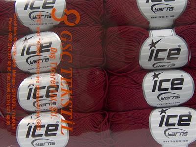 8x50gr. PURE COTTON FINE Pamuk Bordo Bebe, Yazlık İplikler, Pamuk, %100 Pamuk