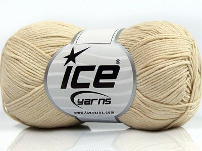 Lot of 8 Skeins Ice Yarns PURE COTTON FINE (100% Cotton) Yarn Cream