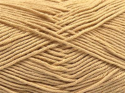 8x50gr. PURE COTTON FINE Pamuk Koyu Krem Bebe, Yazlık İplikler, Pamuk, %100 Pamuk