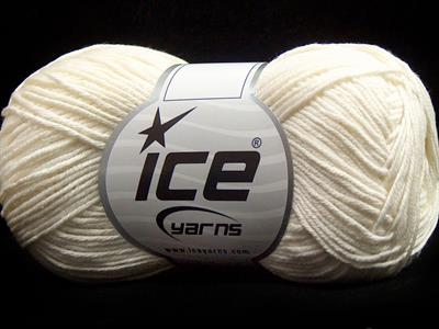 Lot of 8 Skeins Ice Yarns PURE COTTON FINE (100% Cotton) Yarn Ecru