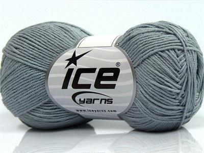 8x50gr. PURE COTTON FINE Pamuk Açık Gri Bebe, Yazlık İplikler, Pamuk, %100 Pamuk