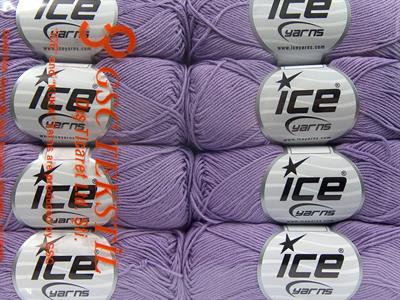 8x50gr. PURE COTTON FINE Pamuk Açık Lila Bebe, Yazlık İplikler, Pamuk, %100 Pamuk