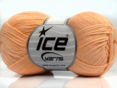 8x50gr. PURE COTTON FINE Pamuk Açık Somon Bebe, Yazlık İplikler, Pamuk, %100 Pamuk