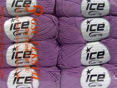 8x50gr. PURE COTTON FINE Pamuk Leylak Bebe, Yazlık İplikler, Pamuk, %100 Pamuk