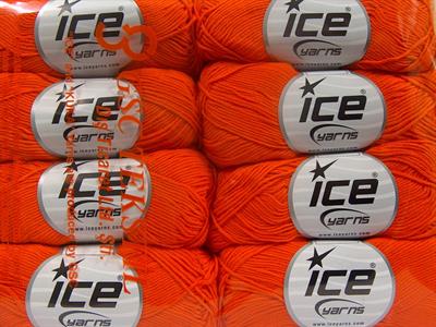8x50gr. PURE COTTON FINE Pamuk Turuncu Bebe, Yazlık İplikler, Pamuk, %100 Pamuk