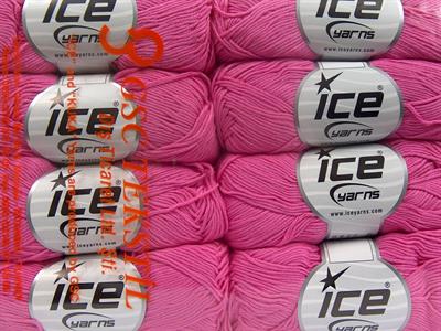 8x50gr. PURE COTTON FINE Pamuk Pembe Bebe, Yazlık İplikler, Pamuk, %100 Pamuk