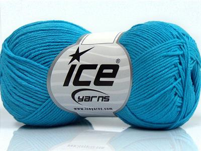 8x50gr. PURE COTTON FINE Pamuk Turkuaz Bebe, Yazlık İplikler, Pamuk, %100 Pamuk