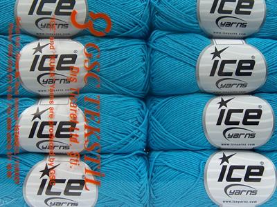 8x50gr. PURE COTTON FINE Pamuk Turkuaz Bebe, Yazlık İplikler, Pamuk, %100 Pamuk