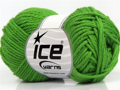 8x50gr. PURE COTTON Pamuk Yeşil Bebe, Yazlık İplikler, Pamuk, Düz iplikler, %100 Pamuk, Worsted