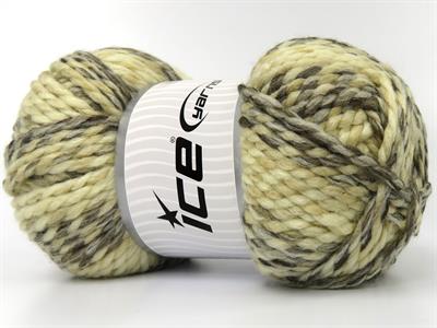 Lot of 2 x 200gr Skeins Ice Yarns PUZZLE WOOL CHUNKY (35% Wool) Yarn Cream Shades Camel Shades