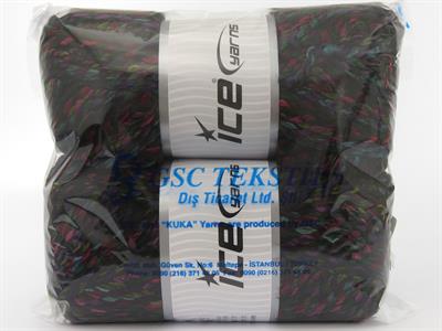 Lot of 2 x 200gr Skeins Ice Yarns PUZZLE WOOL CHUNKY (35% Wool) Yarn Black Green Yellow Turquoise Red