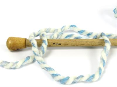 Lot of 2 x 200gr Skeins Ice Yarns PUZZLE WOOL CHUNKY (35% Wool) Yarn White Blue Shades