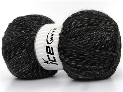 Lot of 2 x 200gr Skeins Ice Yarns PUZZLE WOOL WORSTED (35% Wool) Yarn Black Grey Shades