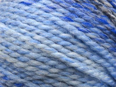 Lot of 2 x 200gr Skeins Ice Yarns PUZZLE WOOL WORSTED (35% Wool) Yarn Blue Shades Grey Shades