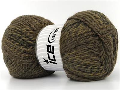 Lot of 2 x 200gr Skeins Ice Yarns PUZZLE WOOL WORSTED (35% Wool) Yarn Brown Shades