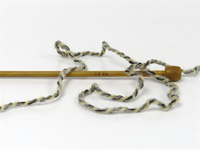 Lot of 2 x 200gr Skeins Ice Yarns PUZZLE WOOL WORSTED (35% Wool) Yarn Blue Shades Grey Shades Cream