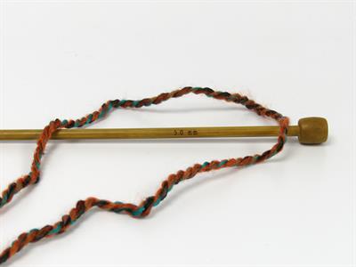 Lot of 2 x 200gr Skeins Ice Yarns PUZZLE WOOL WORSTED (35% Wool) Yarn Orange Shades Green Purple Black