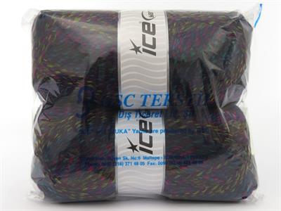 Lot of 2 x 200gr Skeins Ice Yarns PUZZLE WOOL WORSTED (35% Wool) Yarn Turquoise Green Purple Fuchsia Yellow Copper