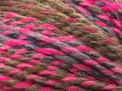 Lot of 2 x 200gr Skeins Ice Yarns PUZZLE WOOL WORSTED (35% Wool) Yarn Pink Shades Grey Camel