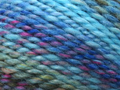 Lot of 2 x 200gr Skeins Ice Yarns PUZZLE WOOL WORSTED (35% Wool) Yarn Turquoise Blue Pink Khaki Red