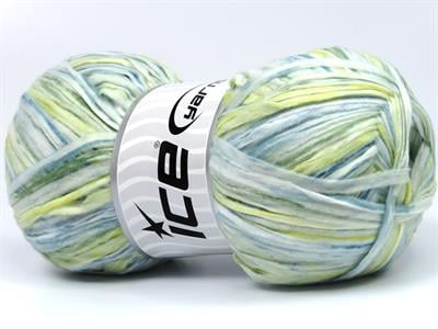 2x100gr. RAFFIA COLOR  Yeşil, Turkuaz, Sarı Şerit, Yazlık İplikler, Worsted