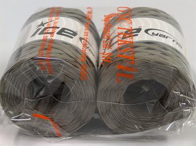 Lot of 2 x 100gr Skeins Ice Yarns RAFFIA (100% Viscose) Yarn Dark Beige