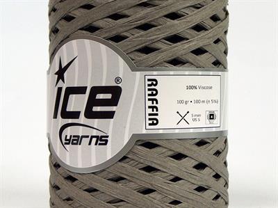 Lot of 2 x 100gr Skeins Ice Yarns RAFFIA (100% Viscose) Yarn Dark Beige
