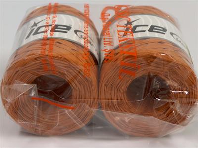 Lot of 2 x 100gr Skeins Ice Yarns RAFFIA (100% Viscose) Hand Knitting Yarn Gold