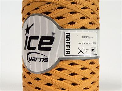 Lot of 2 x 100gr Skeins Ice Yarns RAFFIA (100% Viscose) Yarn Light Brown