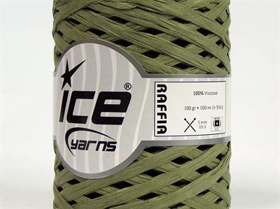 2x100gr. RAFFIA Viskon Açık Haki Şerit, Viskon, Yazlık İplikler, %100 Viskon, Worsted