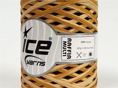 2x100gr. RAFFIA MULTI Viskon Kahverengi Tonları Şerit, Viskon, Yazlık İplikler, %100 Viskon, Worsted