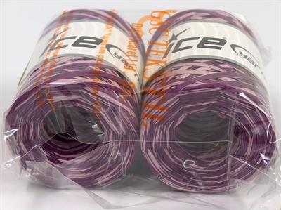 2x100gr. RAFFIA MULTI Viskon Mor, Açık Lila Şerit, Viskon, Yazlık İplikler, %100 Viskon, Worsted