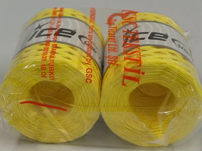 2x100gr. RAFFIA Viskon Neon Sarı Şerit, Viskon, Yazlık İplikler, %100 Viskon, Worsted