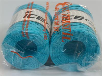 2x100gr. RAFFIA Viskon Turkuaz Şerit, Viskon, Yazlık İplikler, %100 Viskon, Worsted
