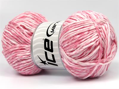 2x100gr. RAFFIA TWIST COLOR  Pembe, Beyaz Yazlık İplikler, Worsted