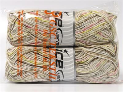 2x100gr. RAFFIA TWIST COLOR  Pembe, Beyaz, Sarı, Deve Tüyü Yazlık İplikler, Worsted